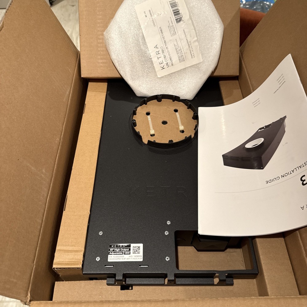 Ketra D3 18W Adjustable 40° HO Downlight Engine + Housing