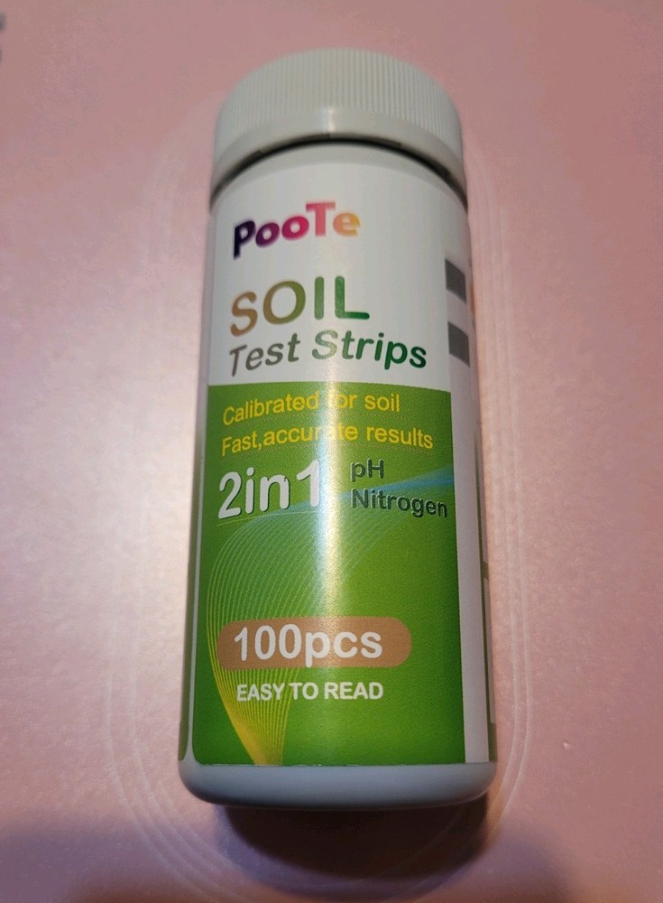 Soil pH & Nitrogen Test Kit w/ 100 Testing Strips, Fast & accurate, Garden/Lawn
