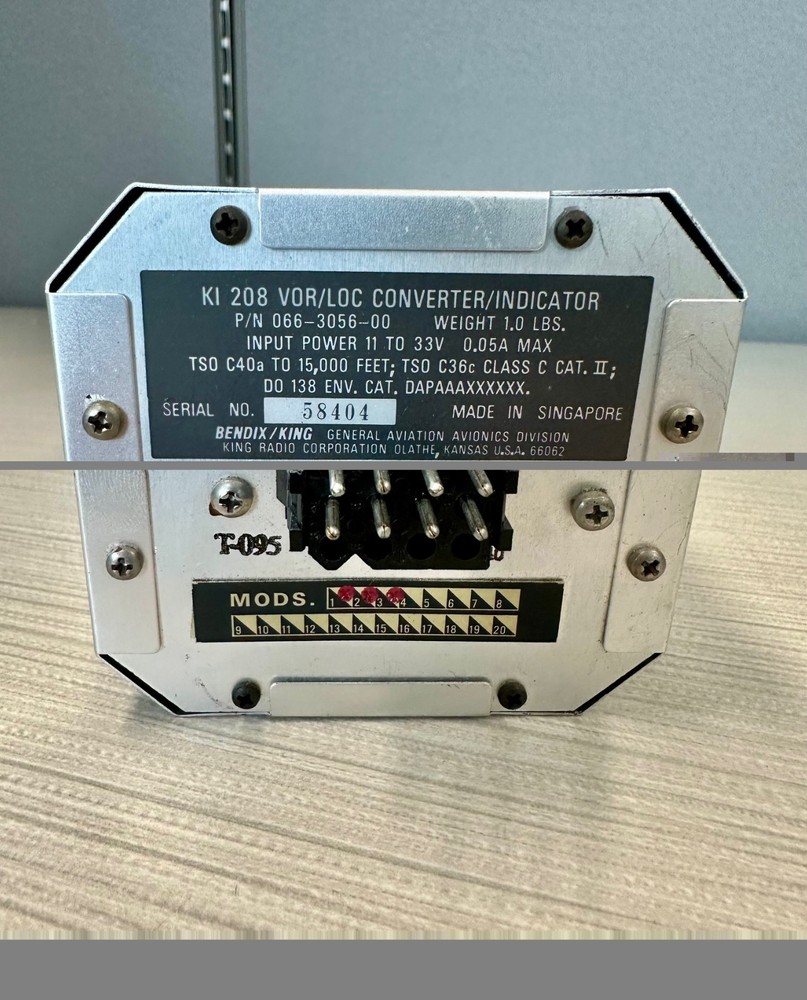 Bendix King KI208 VOR/LOC Indicator