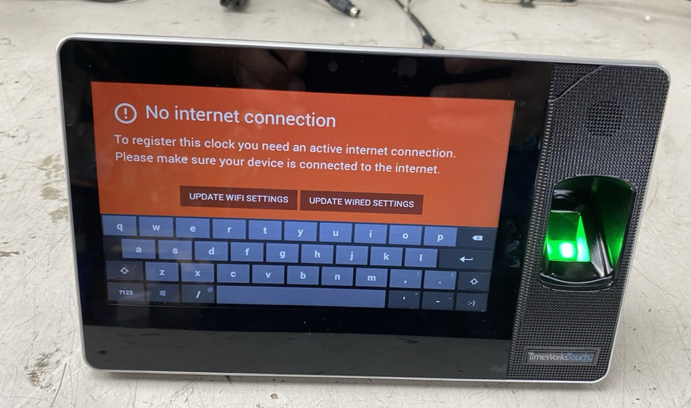 TimeWorks Touch Clock Biometric Fingerprint Android Timeclock