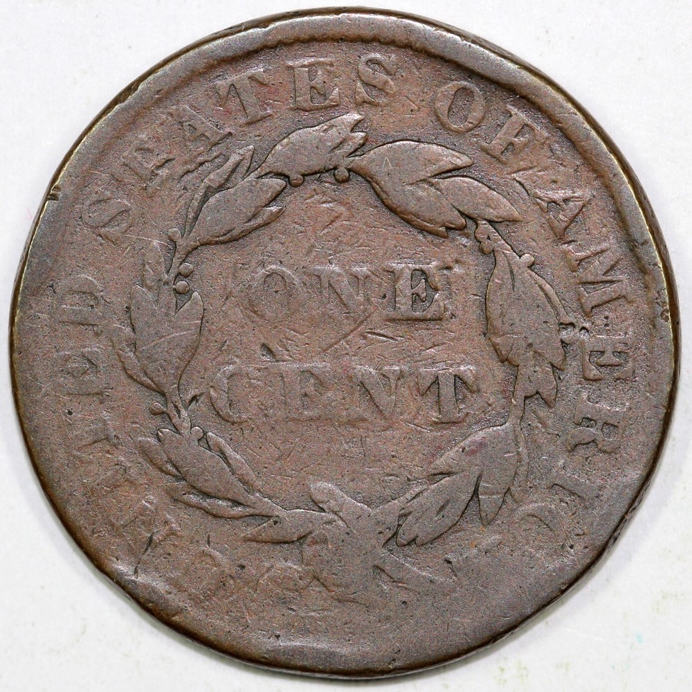 1835 1c N-4 Coronet or Matron Head Large Cent