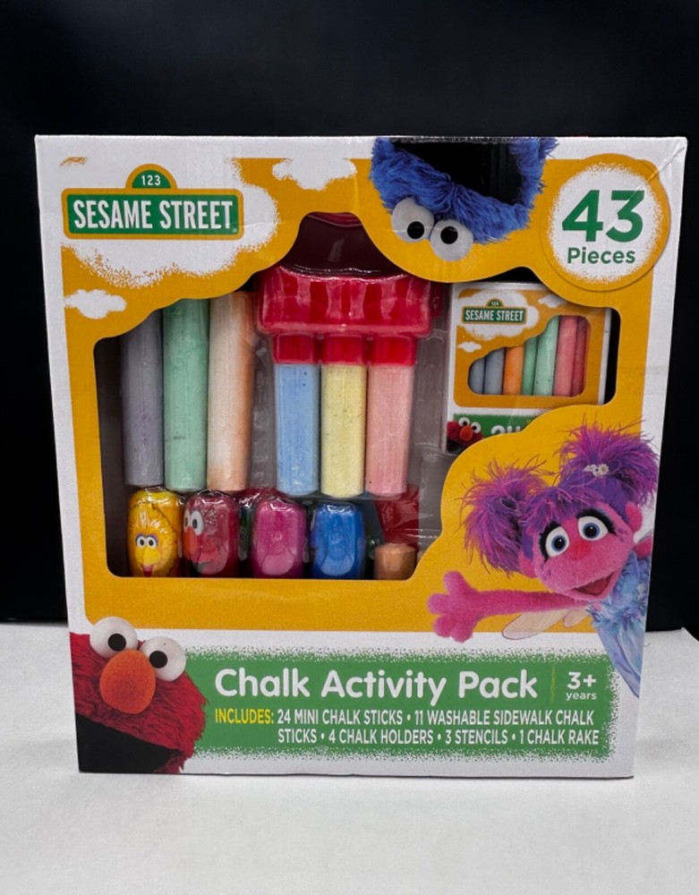 Sesame Street 43 Pieces Chalk Activity Pack