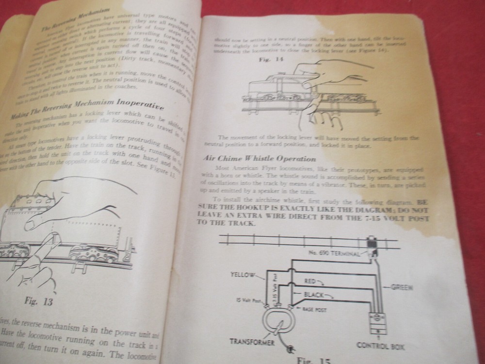 1954 GILBERT AMERICAN FLYER INSTRUCTION BOOK ORIGINAL