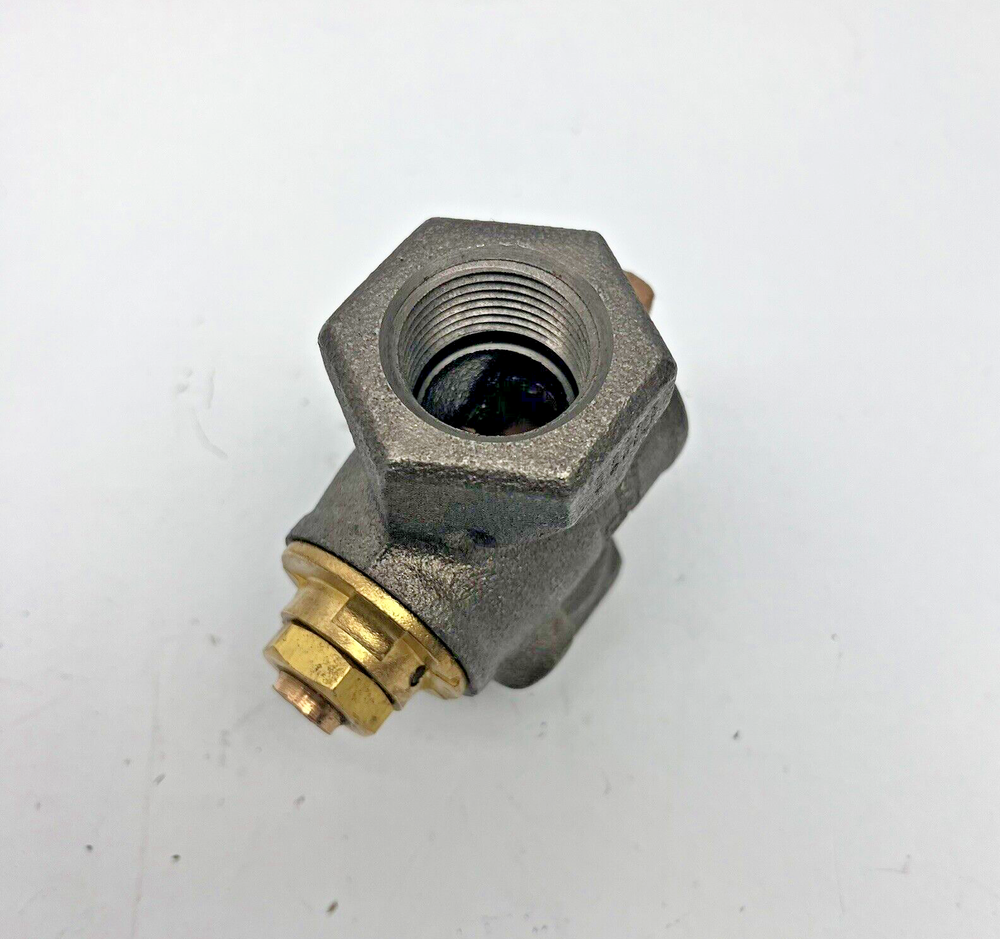 DH11 GAS METER VALVE BLACK IRON BRASS 1"