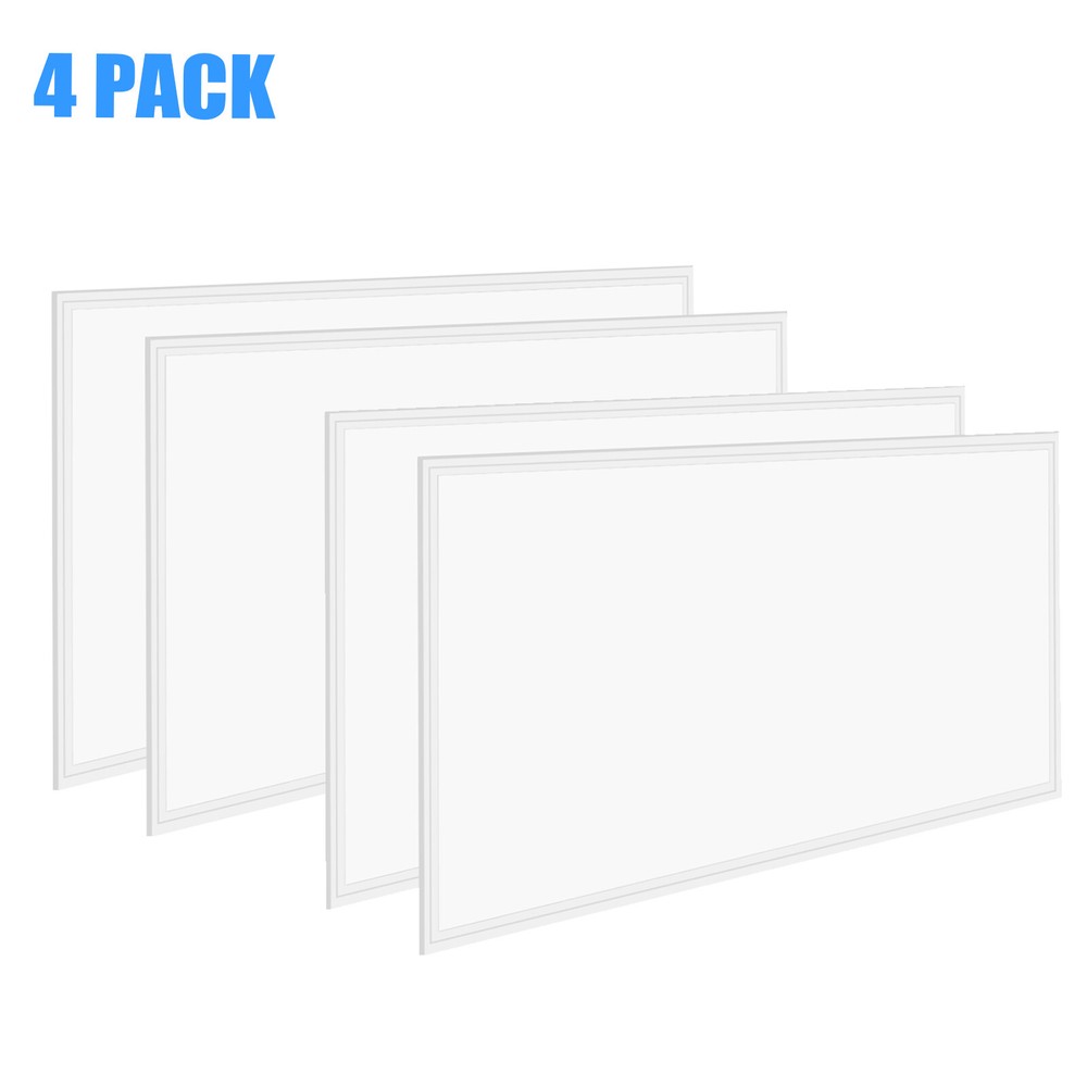 4 Pack 2x4 ft LED Panel Light, Drop Ceiling Shop Office Lights, 75W