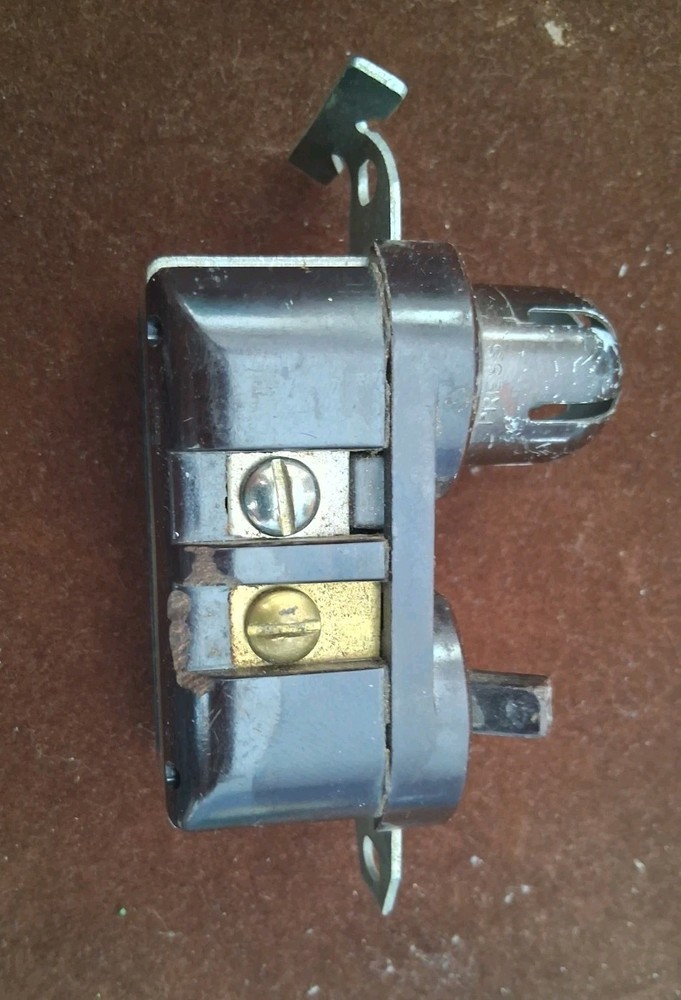Vintage Circle F Light Switch With ON/OFF Indicator Light-Untested Salvage.