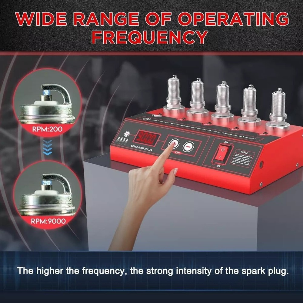 Car Spark Plug Tester Analyzer Ignition Coil Test Detect 5Socket Diagnostic Tool