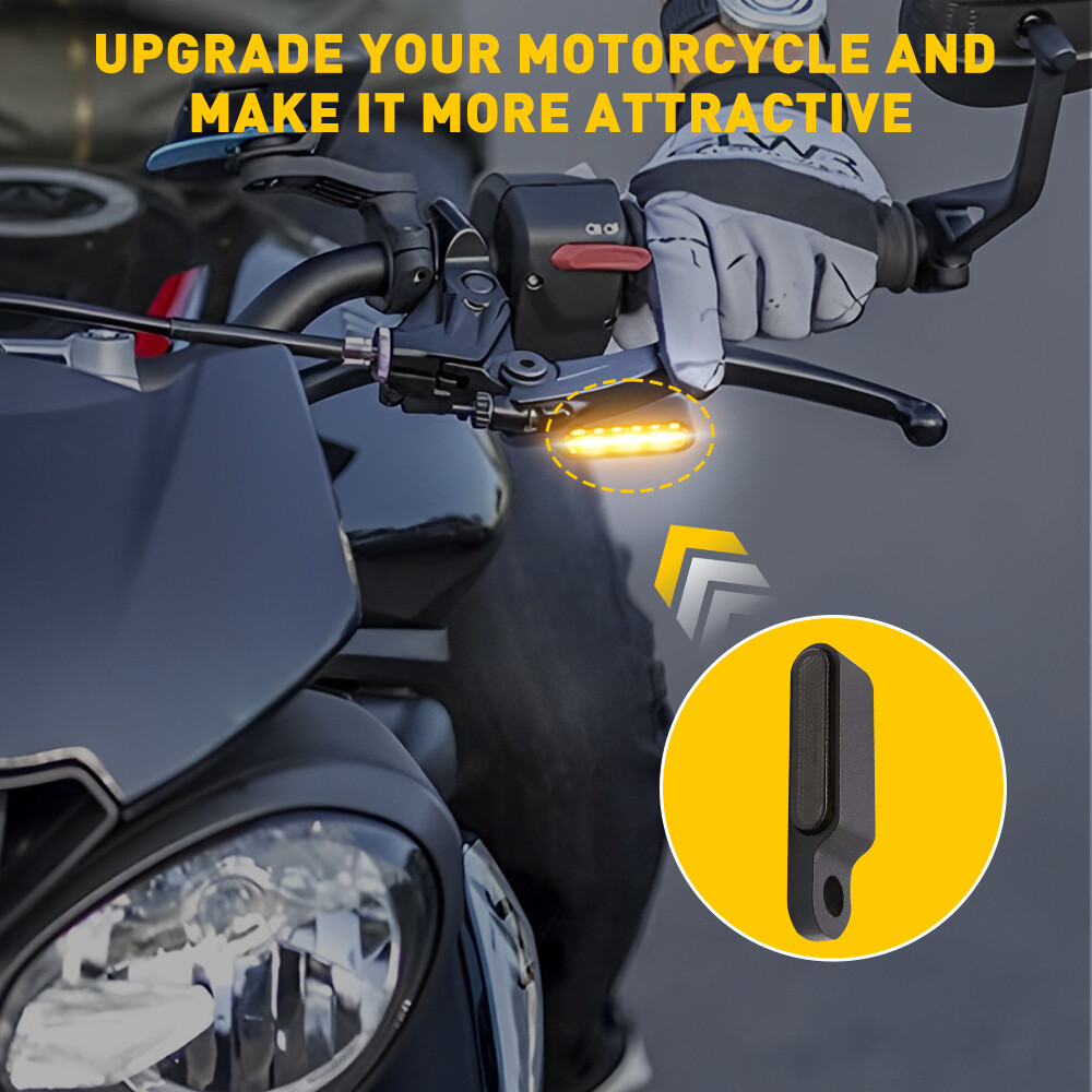 UNIVERSAL 12V Handlebar LED Turn Signals Blinker Running Light For Motorcycle