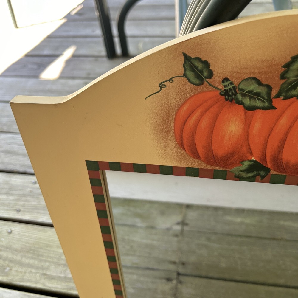 Hanging decorative fall mirror with pumpkins (nd)