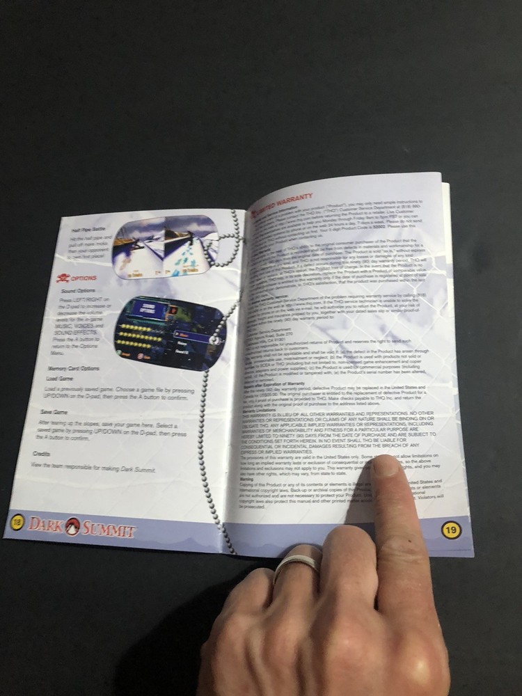 dark summit xbox Manual Only