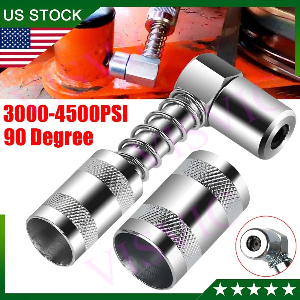 Grease Nozzle Grease Gun- Accessory 90 Degree Grease Coupler Adapter