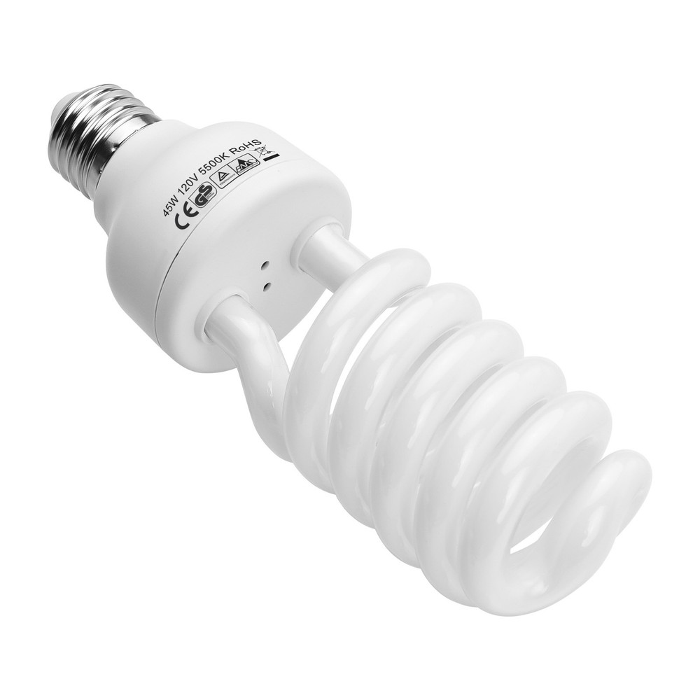 Spiral Fluorescent Light Bulb 45W 5500K Daylight E27 Socket Energy Saving For