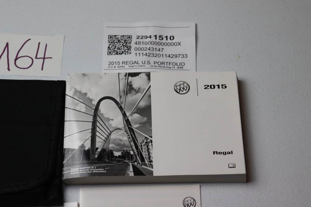 2015 Buick Regal Owner's Manual OEM Set