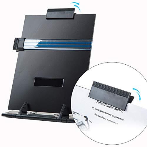 2 Pack Desktop Document Holder with Adjustable Clip and Line Guide Portable D...