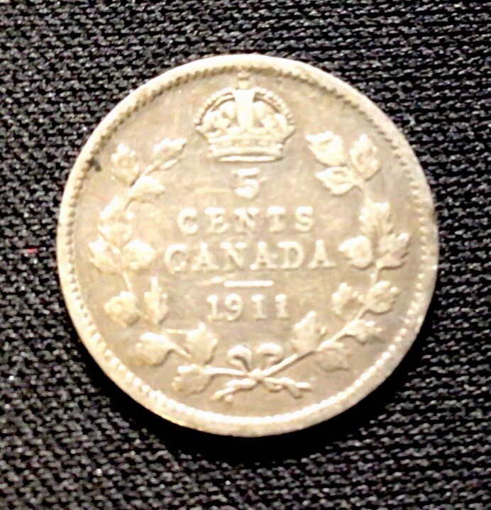 1911 Canada 5c Silver! ENN Coins