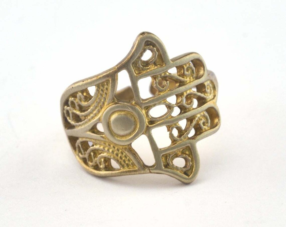 Hand Adjustable Ring Raw brass (18.5mm 8.5US inner size - Adjustable ) 3718