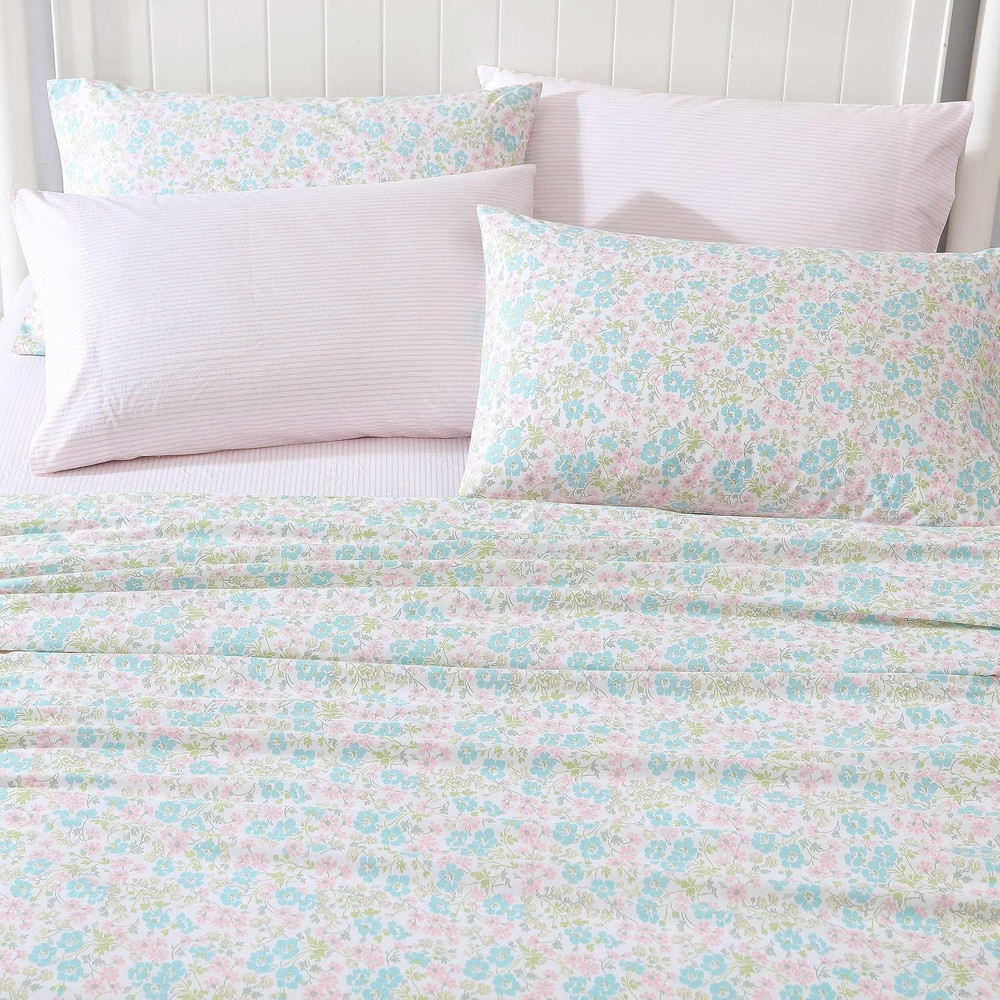 Laura Ashley - Sheet Set, Super Soft Bedding Set with Deep Pocket, Includes Matc