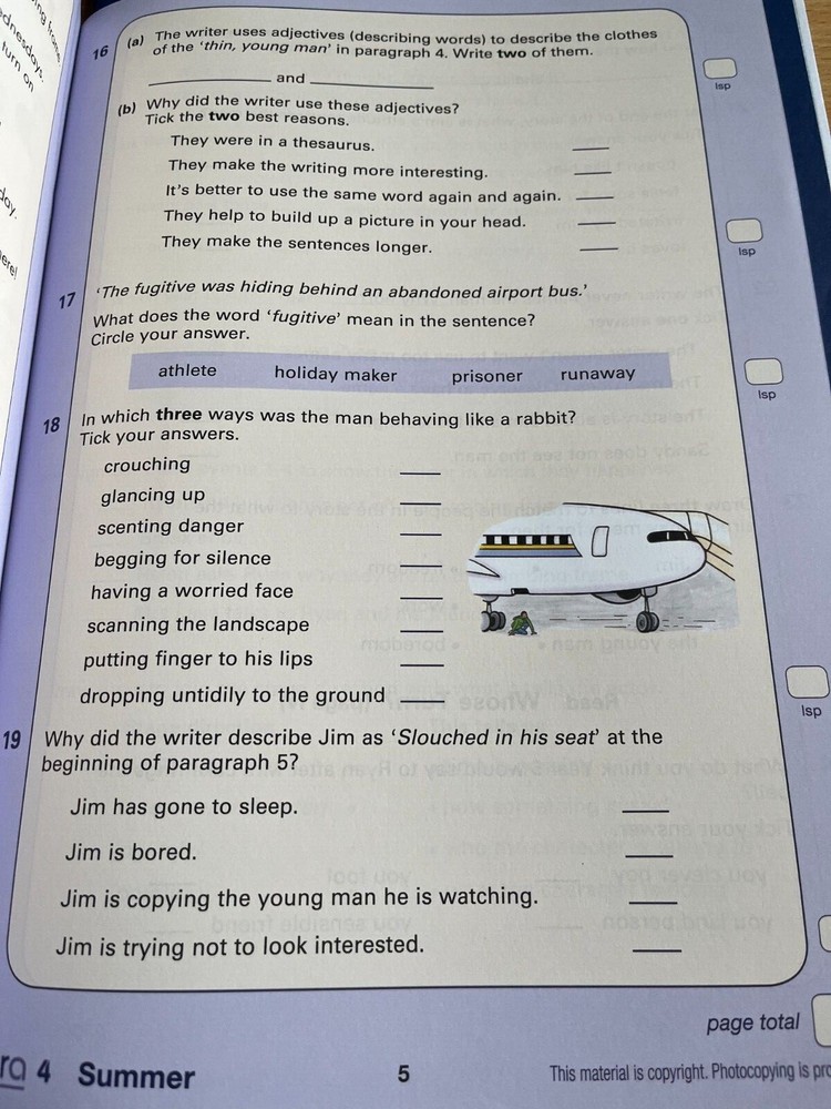 PIRA (PROGRESS IN READING ASSESSMENT) SUMMER YEAR 4. SEE ITEM DESCRIPTION