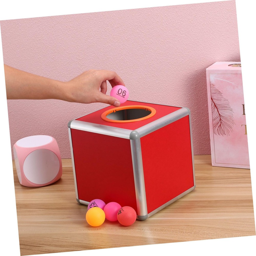 Red Box Raffle Ticket Box Square Storage Box Raffle Ticket Container Raffle B...
