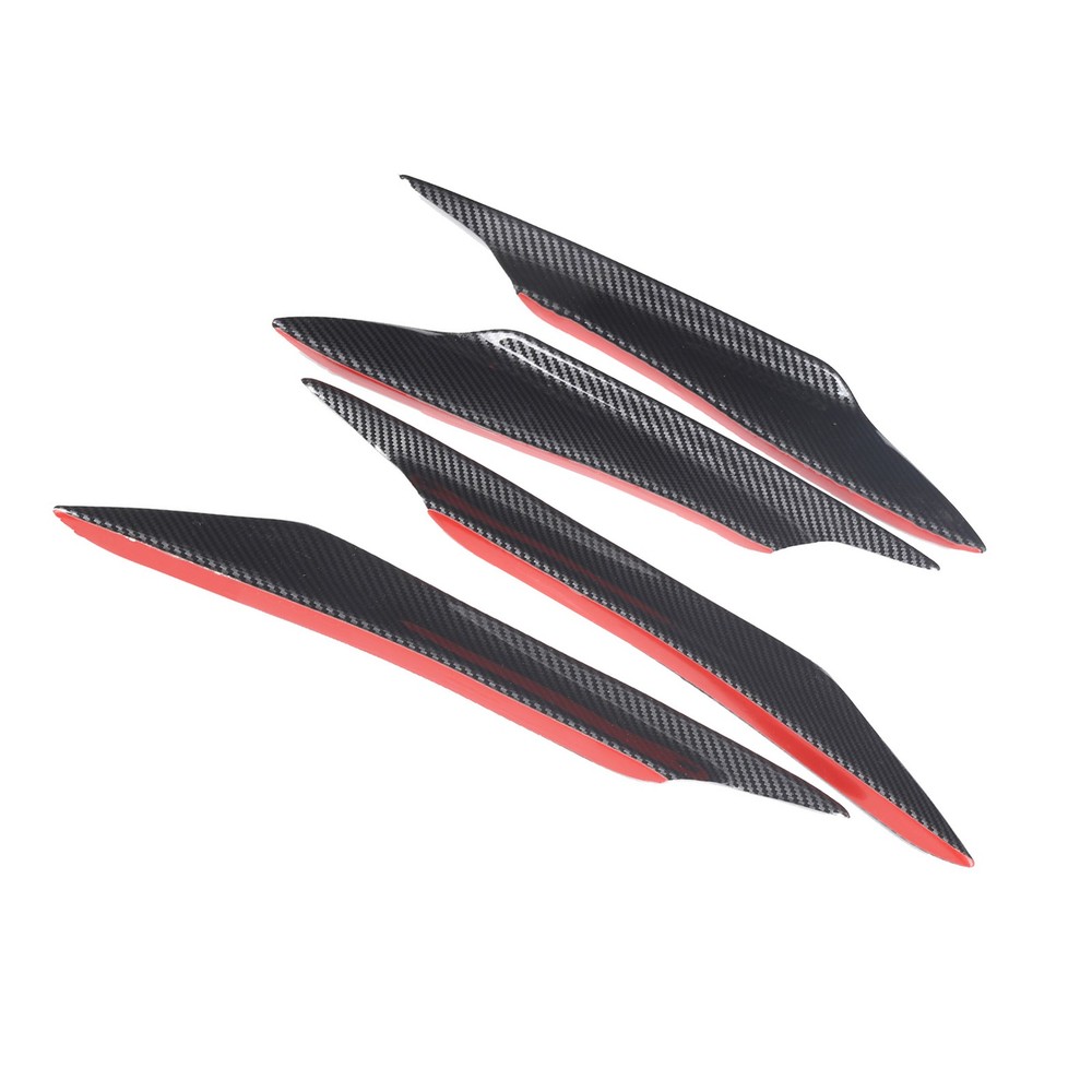 4Pcs Universal Bumper Spoiler Protective Carbon Fiber Style Front Lip Split QTYC