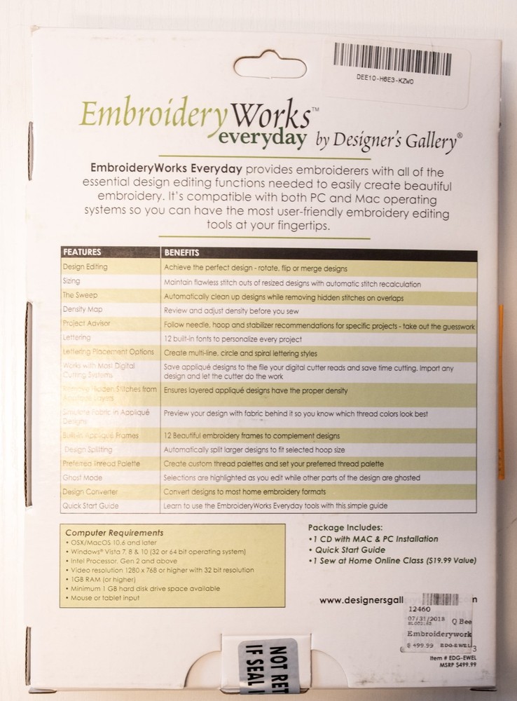 EmbroideryWorks Everyday - Embroidery Software