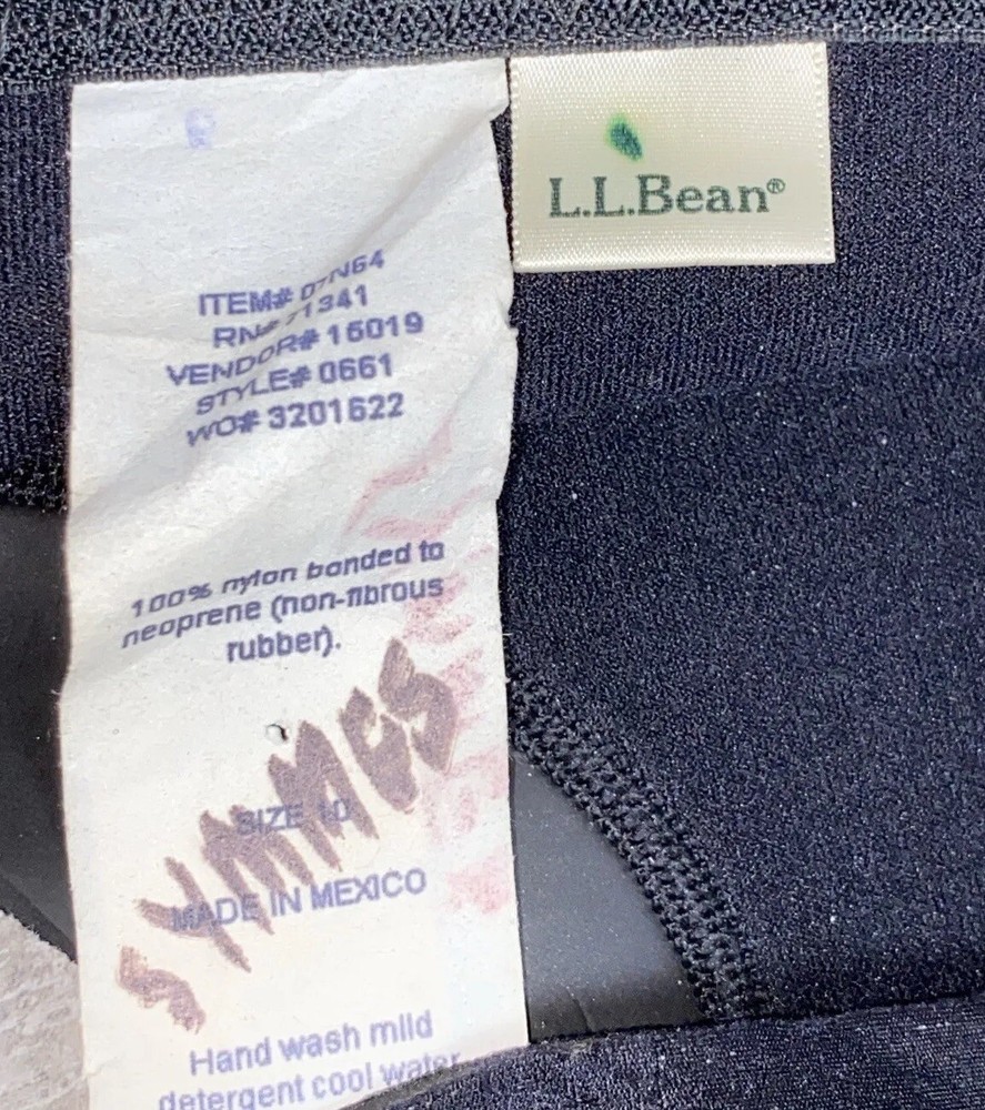LL Bean Vortex womens Wet Suit 10 Black Blue Surf