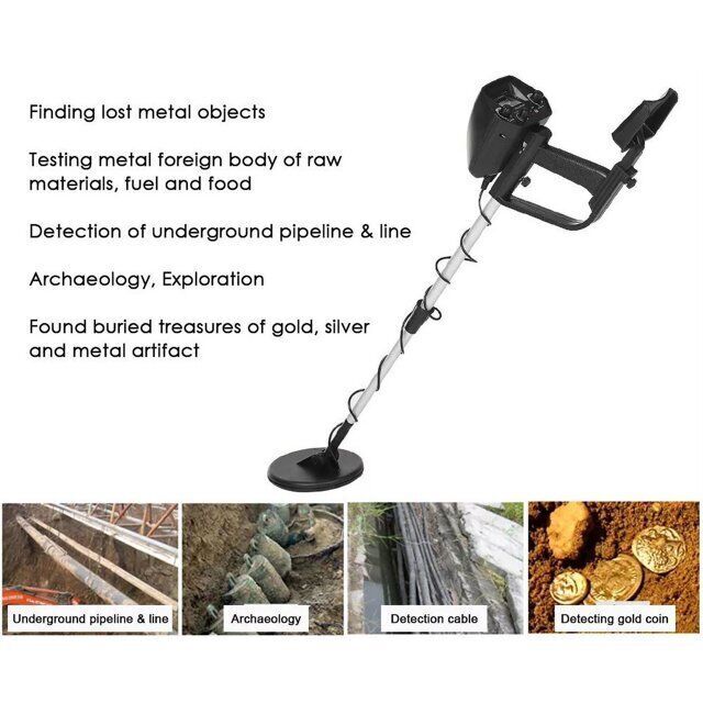 LCD Metal Detector Waterproof Gold Digger Deep Sensitive Hunter Coil Searcher US