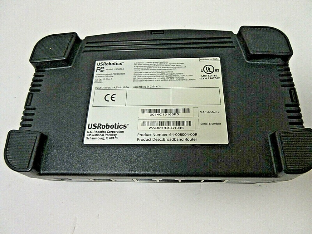 USROBOTICS USR8004 BROADBAND ROUTER