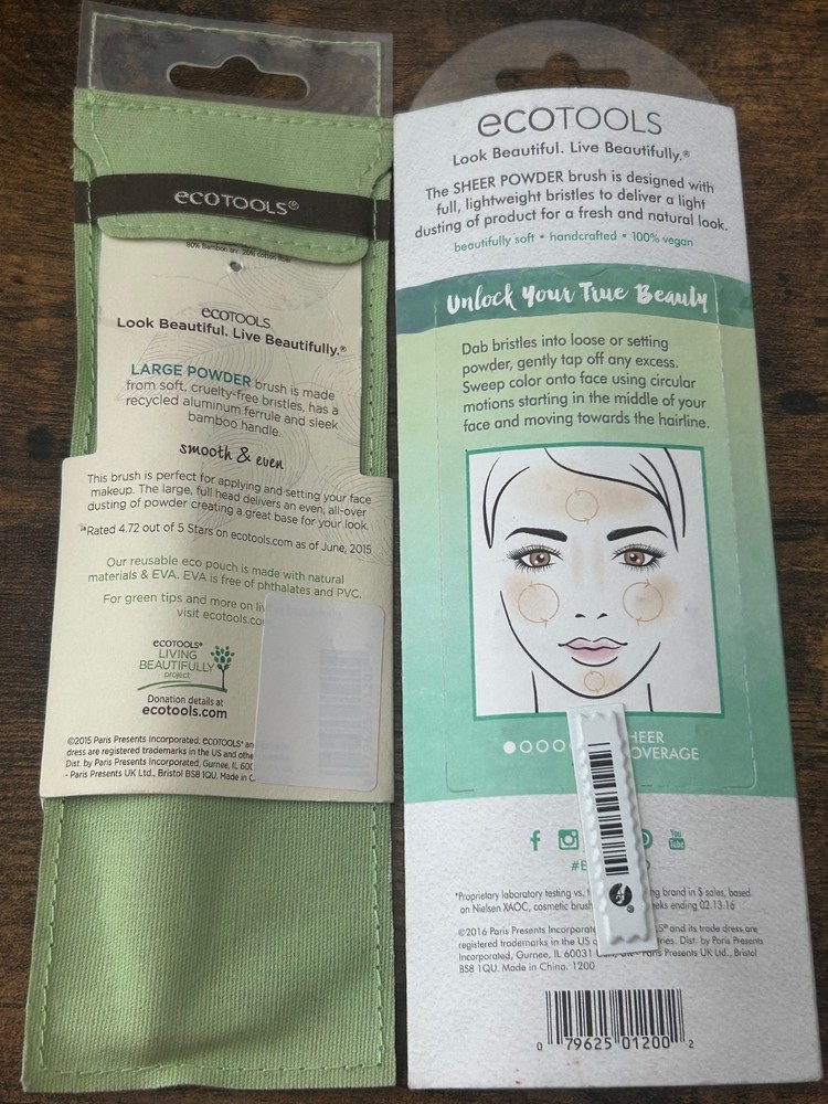 EcoTools Large Powder Brush, 1200 Packaging may vary 2 Pack