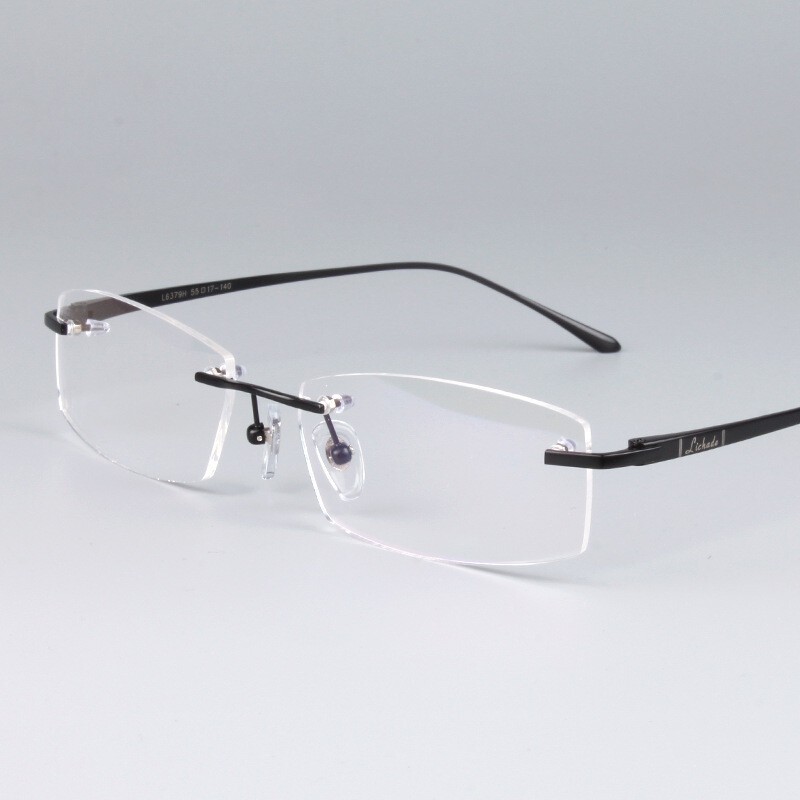 Pure Titanium Eyeglass Frames for Men Business Rimless Glasses Frames
