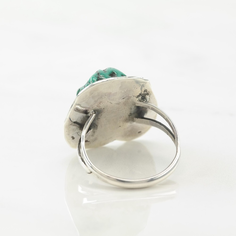 Native American Turquoise Sterling Silver Ring Size 9