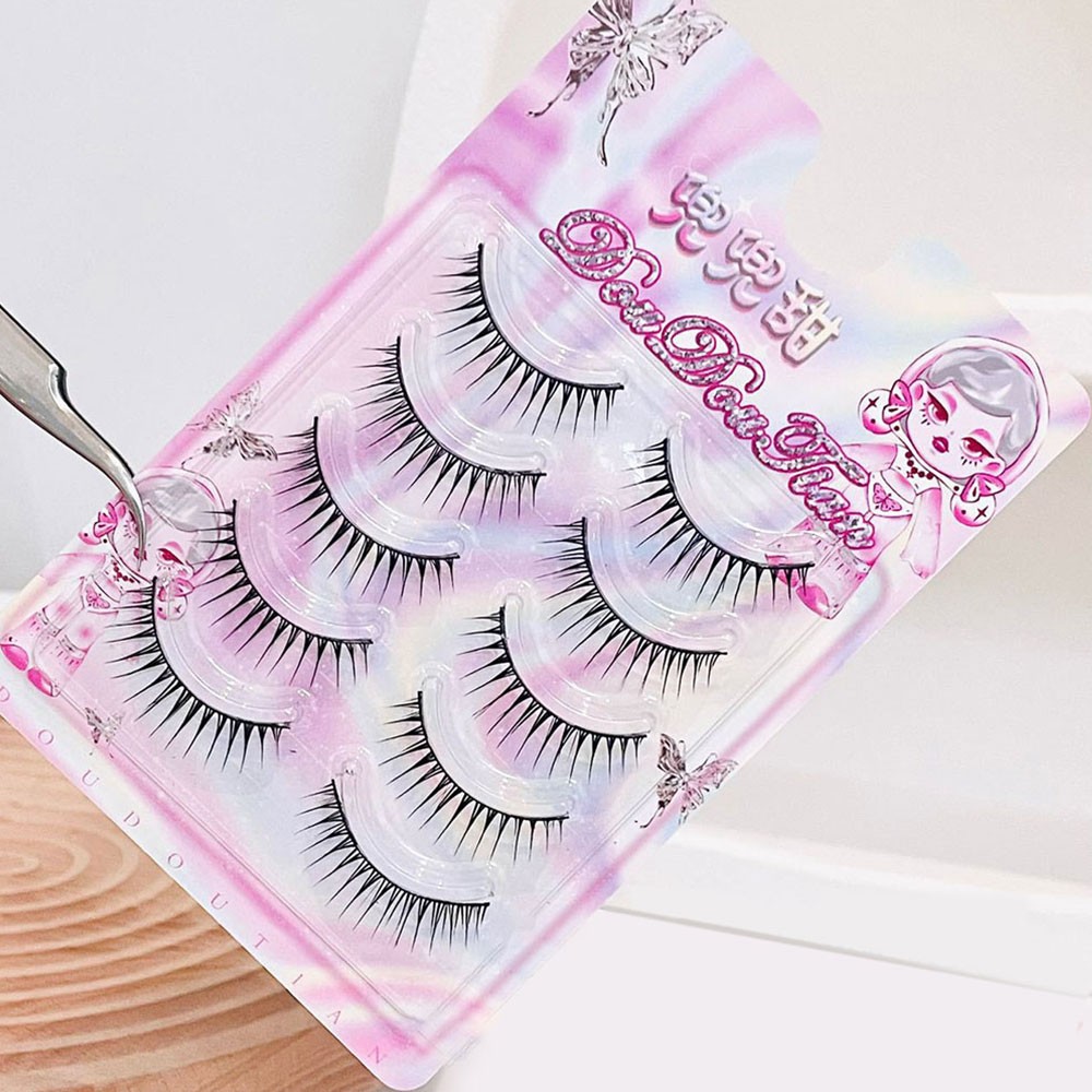 Plastic Band False Eyelashes Set Easy Application Natural Style 7-9-12mm