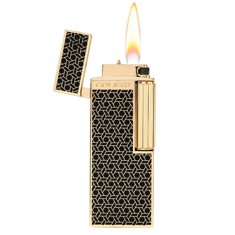Colibri Cigar Lighter Continental Gold Patterned