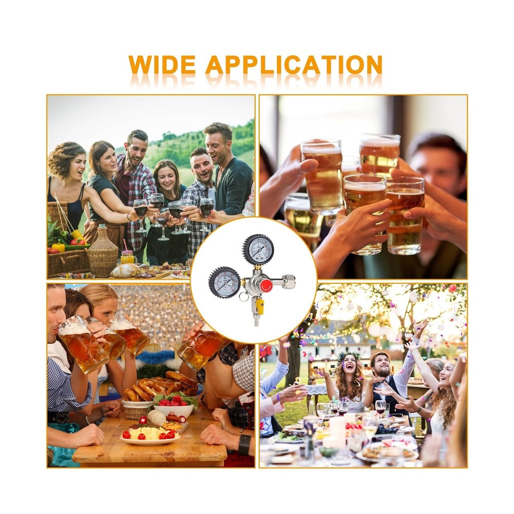 Co2 Regulator for Kegerator - CGA320 Draft Beer Regulator Kegerator Regulator...