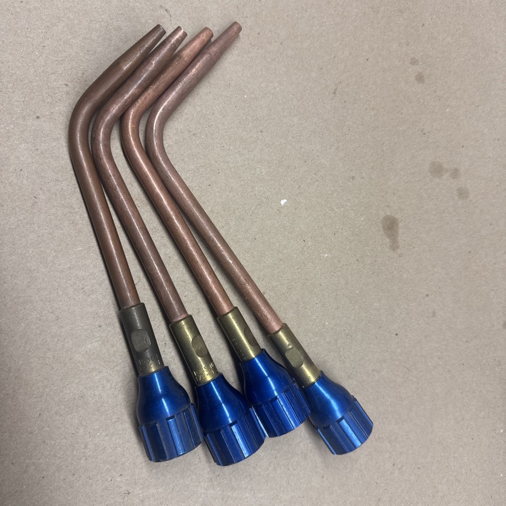 4 Marquette Super-Jet Welding Tips Oxy-Acetylene - Blue Nut
