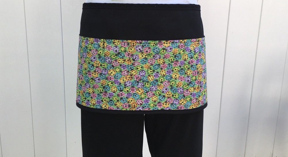 Lady bug Server waitress Half apron 3 pocket  restaurant