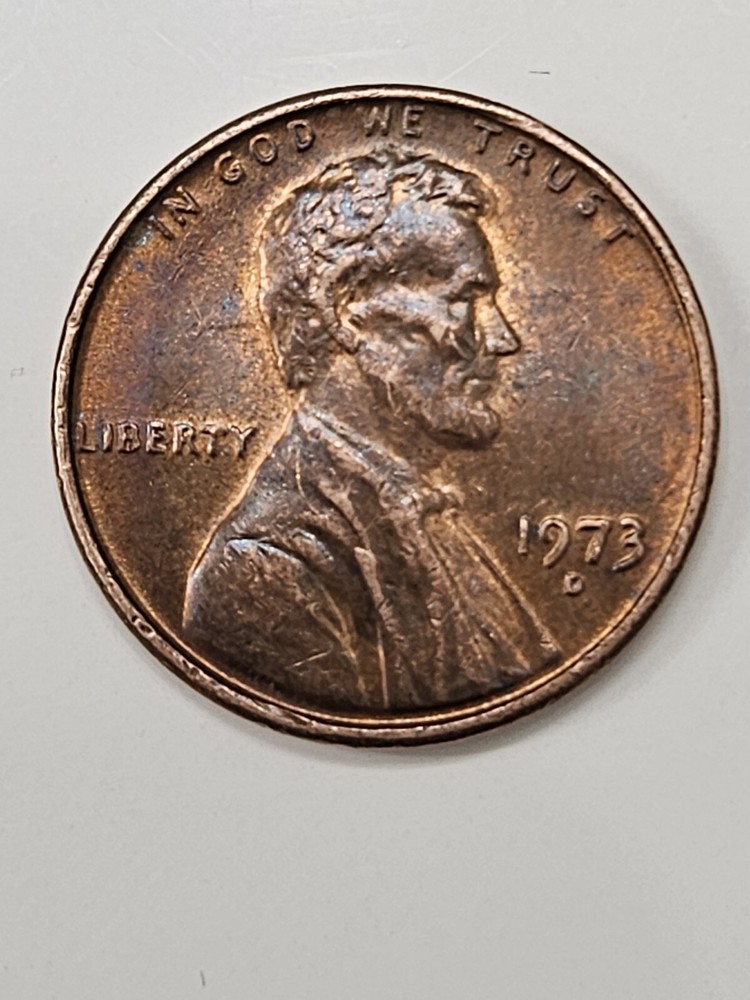 Rare 1973 D - Double Struck, & Struck Through Lincoln Cent