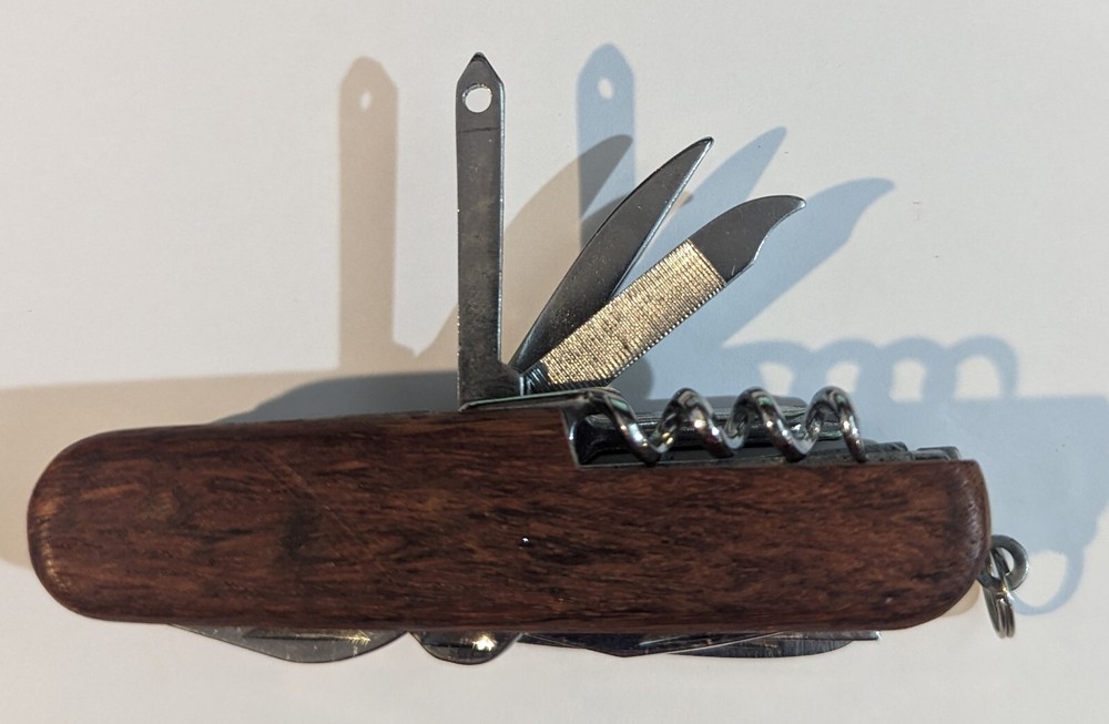 Wood Handle Stainless Steel Multi Purpose Tool – 11 Tools