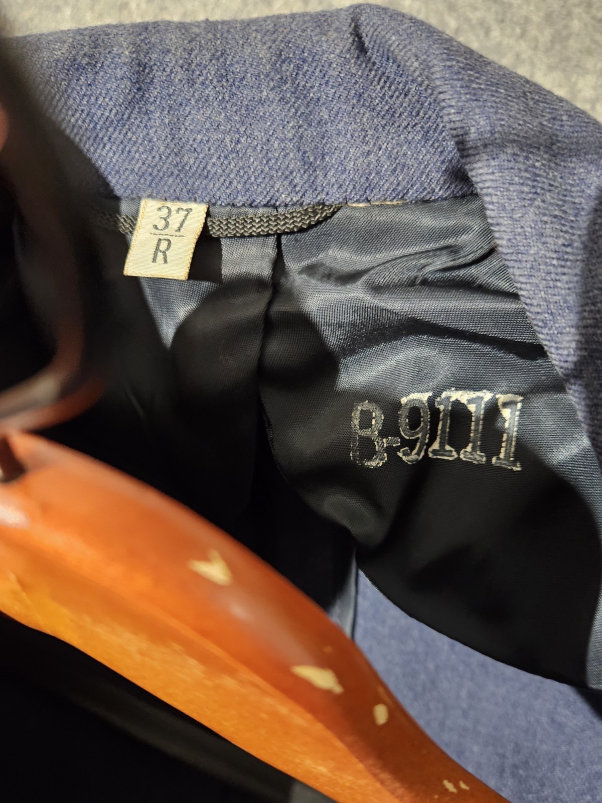 Vintage US Air Force Military Uniform Jacket 37R USAF Blue Wool