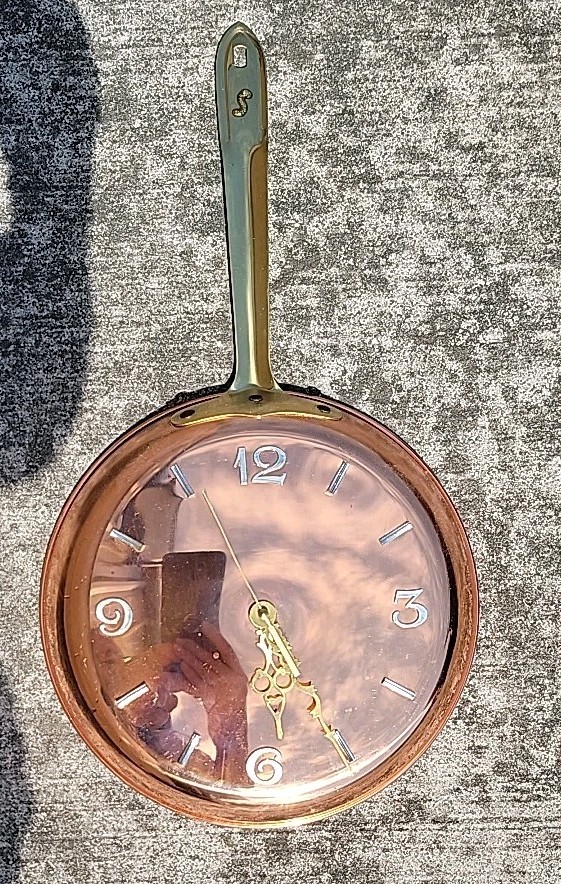 Copper Pan Skillet Clock