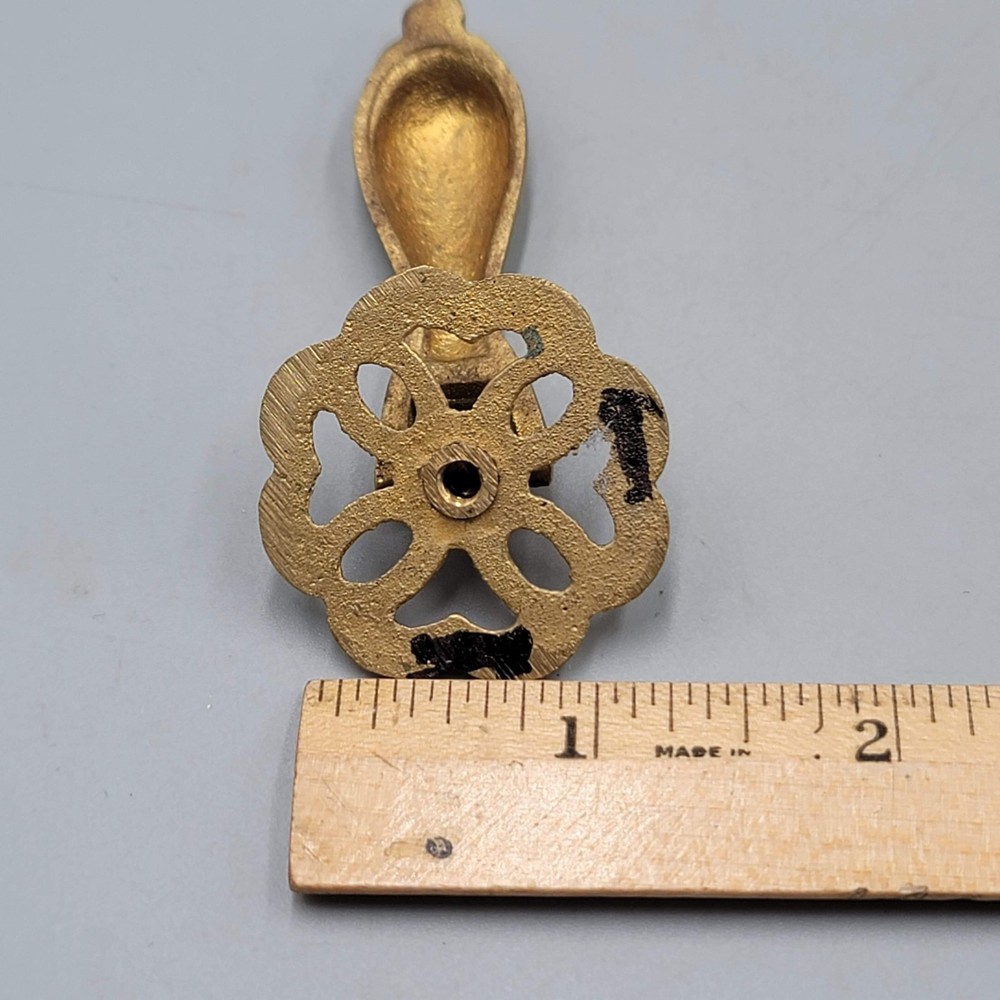 Vintage Solid Brass Drawer Pull Handle Open Work Salvage Hardware SINGLE ONLY