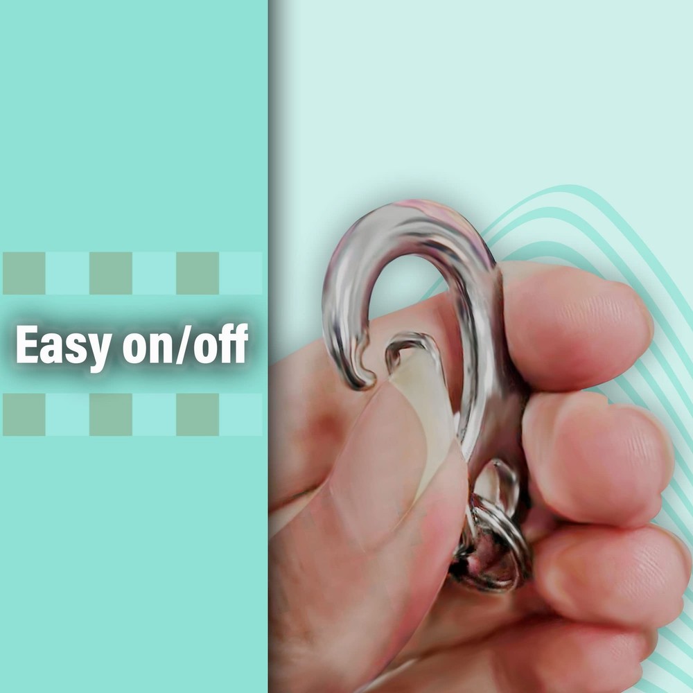 Leash King Pet ID Tag Quick Clip 2 Medium Spring-Load Hooks Split Rings