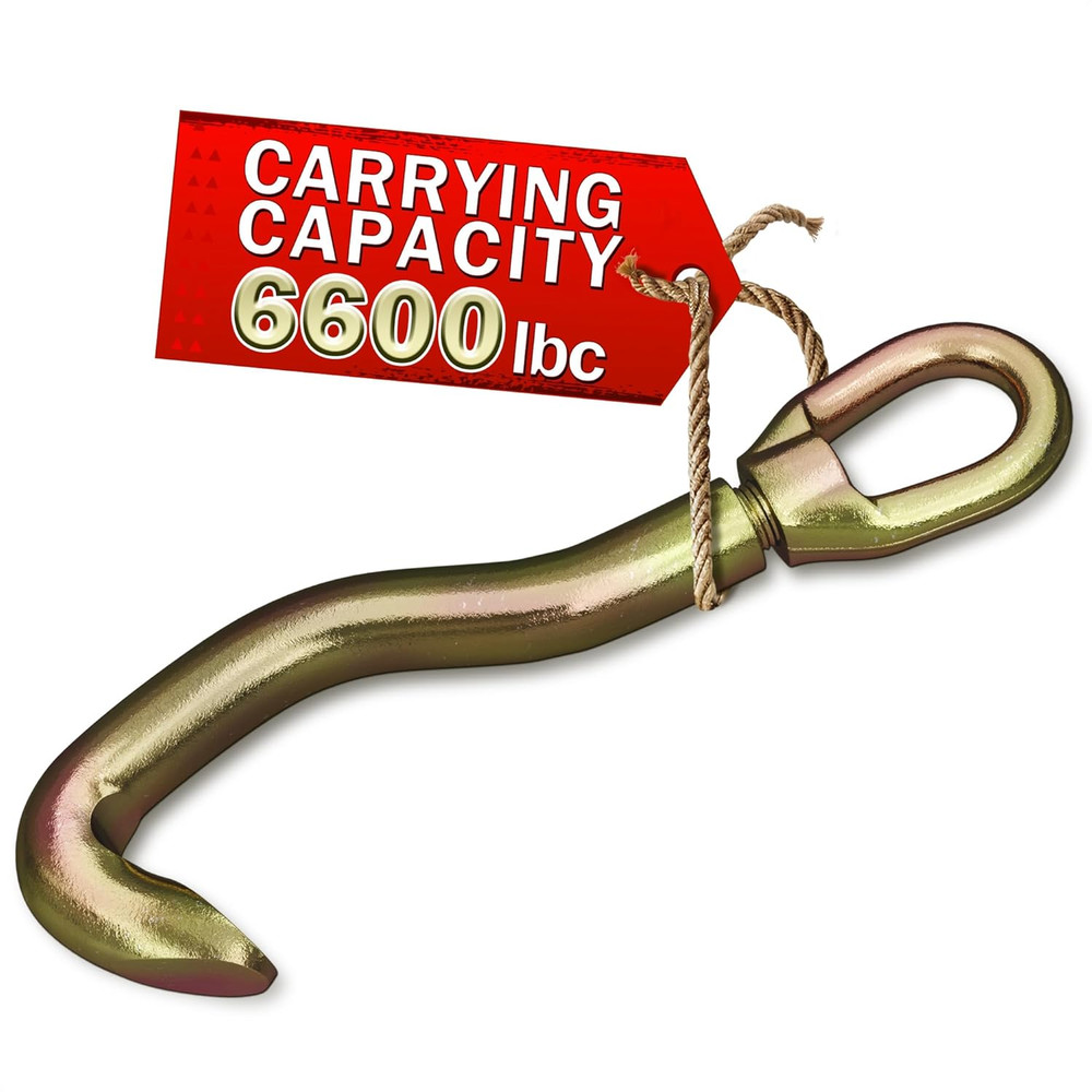 Car Frame Puller Hook 12.99X3.39", 3000Kg Carrying Capacity - Rust-Free & Durabl