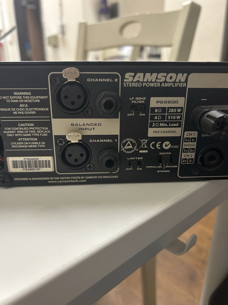 Samson Stereo Power Amplifier PG2200