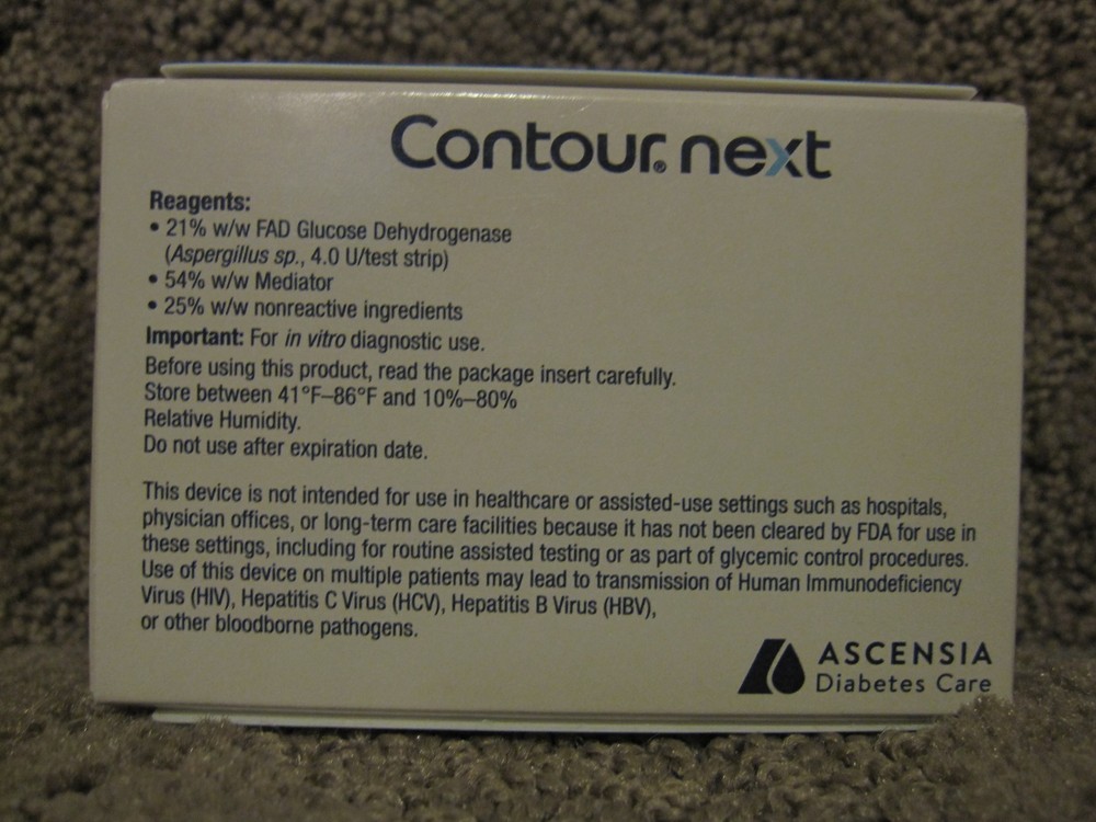 Contour Next Blood Glucose 100 Test Strips 7312 Exp 2026-07-31 NO Coding