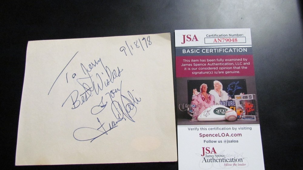 Frank Frankie Valli signed Cut JSA Certified