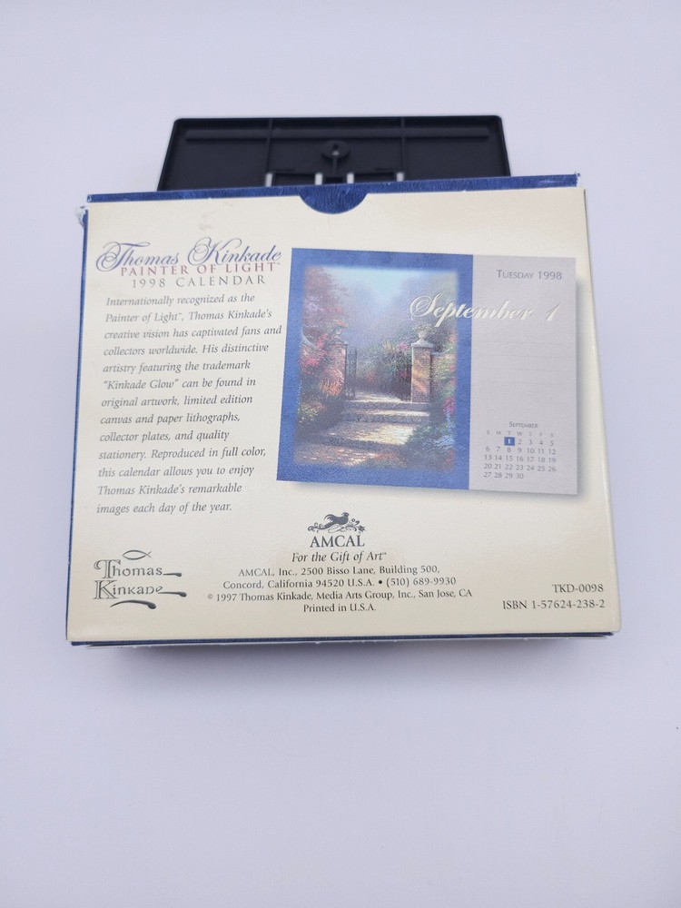 Thomas Kinkade Painter Of Light 1998 Scripture Calendar