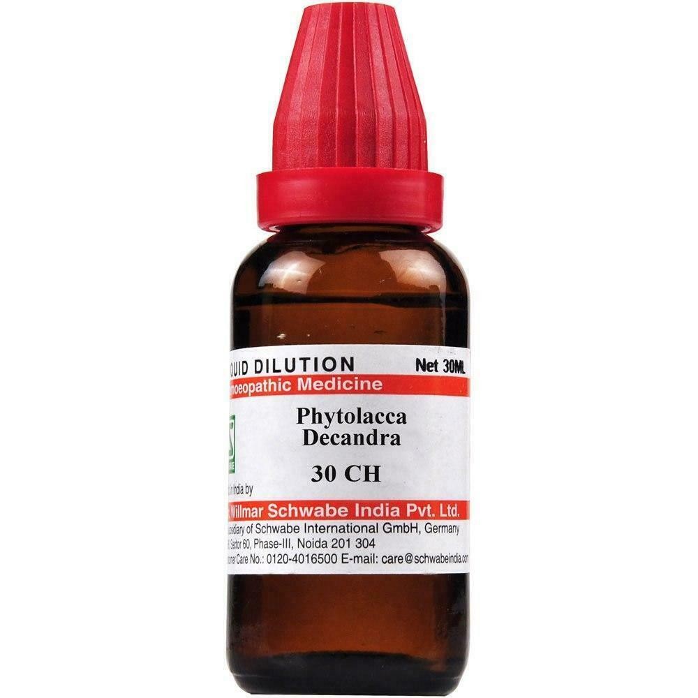 Willmar Schwabe Homeopathy Phytolacca Decandra (30 ML) (Select Potency)
