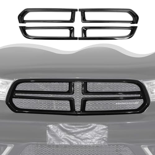 Front Grill Inserts Cover Trim Fit for 2011-2020 Dodge Durango,Outer Car Front
