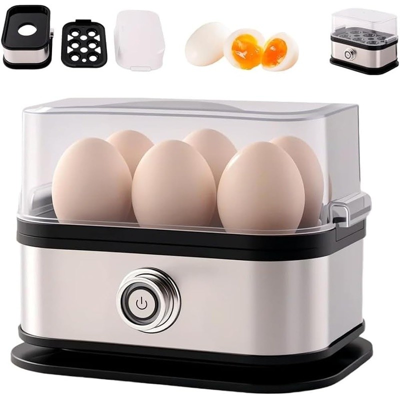 7-in-1 Electric Egg Cooker Multi-Function Rapid Poacher Steamer Eggs Veggies New